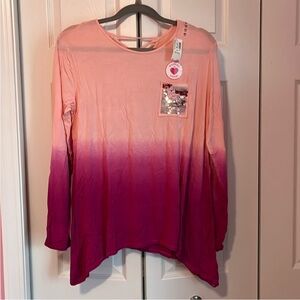Pink Ombre Long Sleeve Top